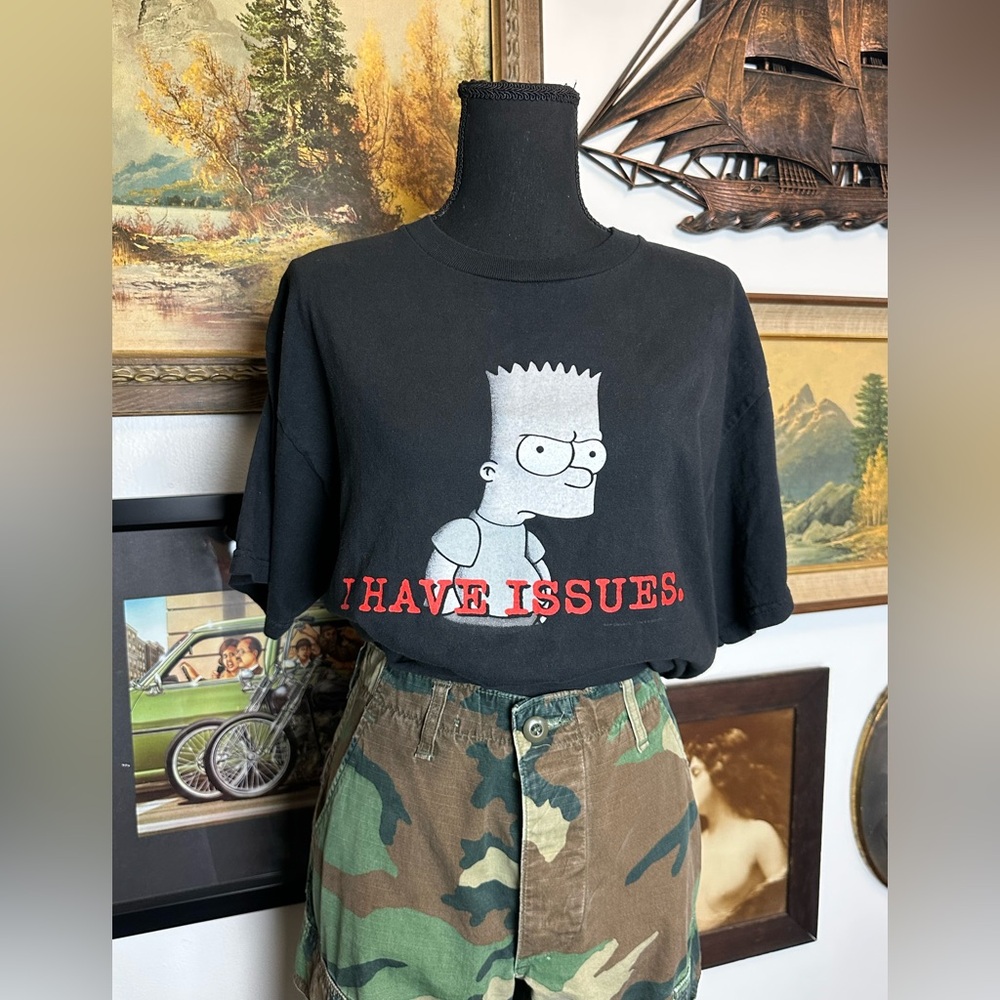 Vintage Bart Simpson "I Have Issues" Tshirt Size L-XL